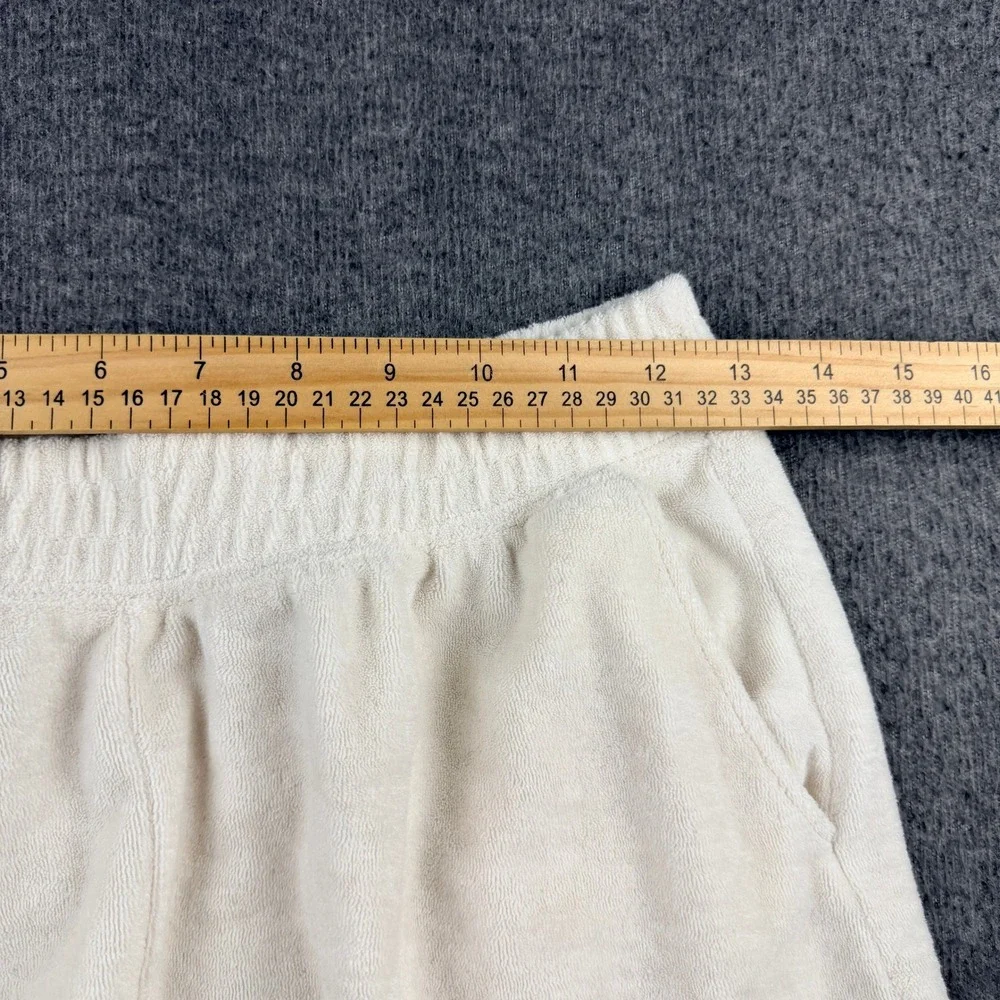 H&M Divided Women's Size S Basic Terry Cloth Shorts Cream Off White Lounge Beach